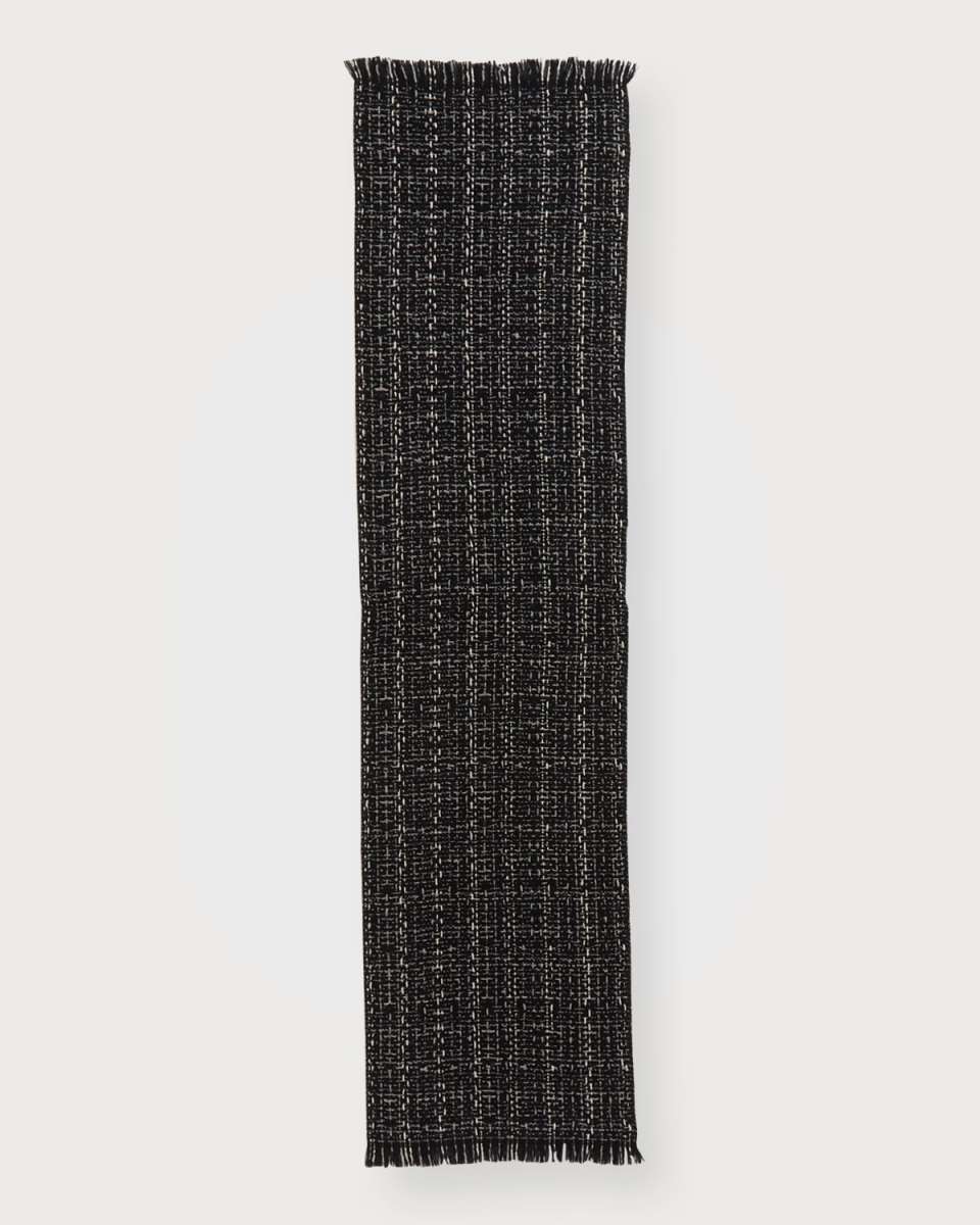 Knit Wool Fringe Stole